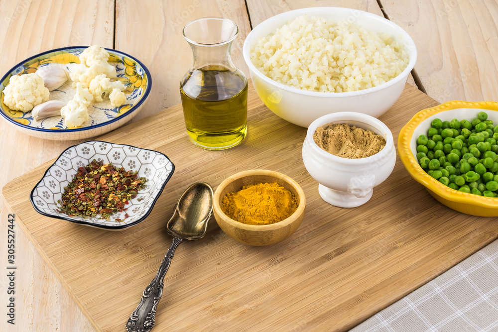 Turmeric cauliflower fried rice. Turmeric cauliflower fried rice.