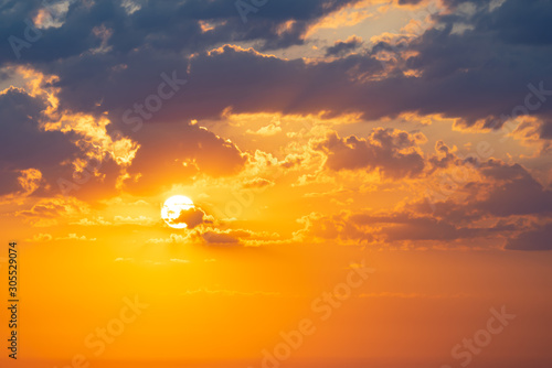 sunset in the sky