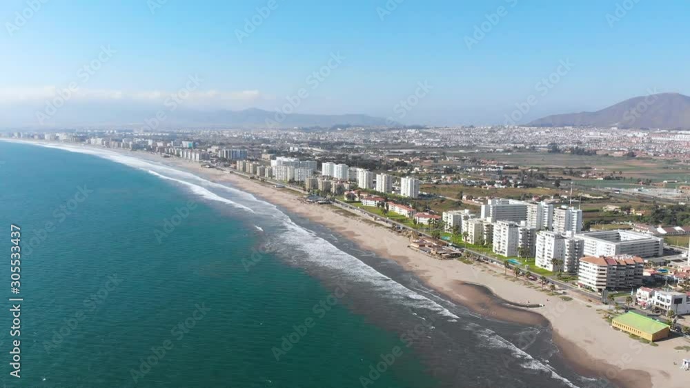 Coast, Pacific Ocean, Beach (La Serena, Chile) aerial view, drone footage Coast, Pacific Ocean, Beach (La Serena, Chile) aerial view, drone footage