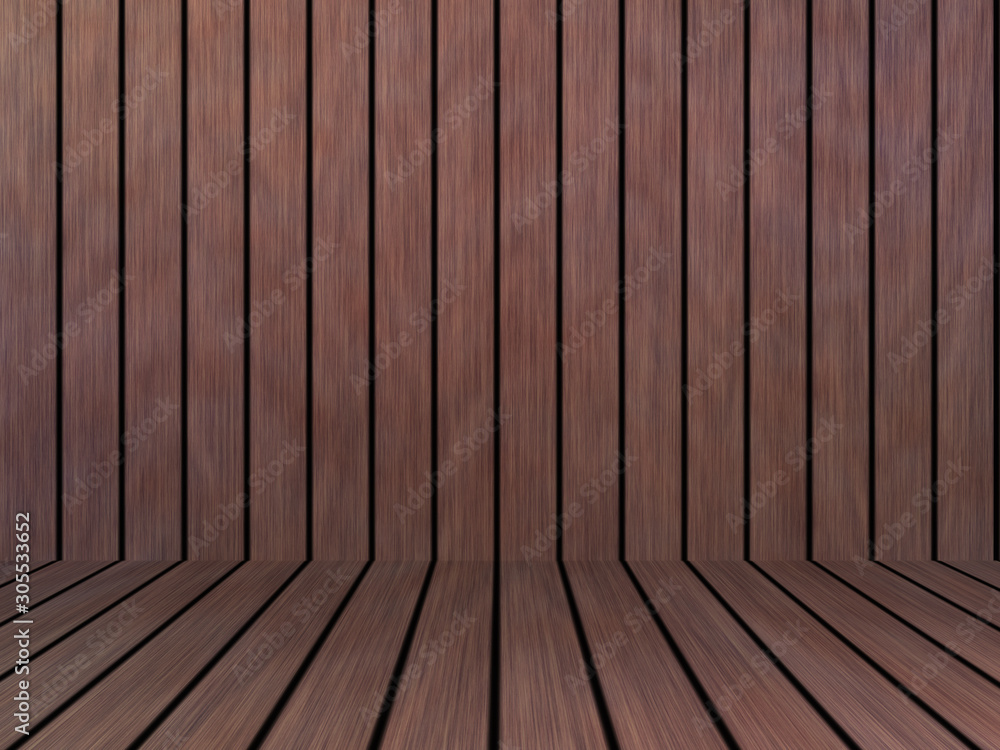 Obraz premium Wood texture background pattern. Dark hardwood planks surface of wooden board floor wall fence. Abstract timber decorative illustration.