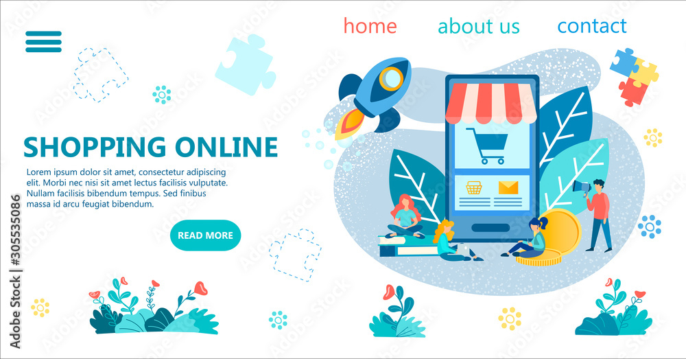 Obraz premium Online shopping concept, online store, purchase and order goods online