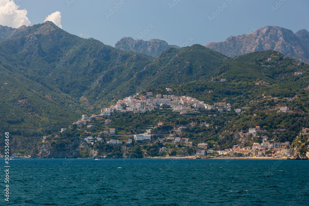 View of the coast of Salermo in Italy