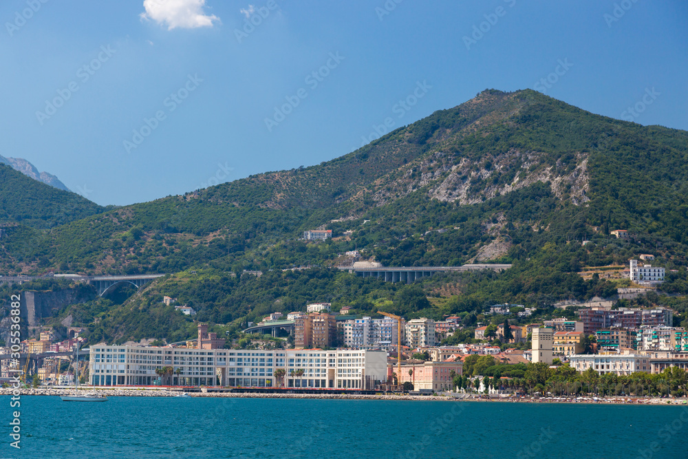 Fototapeta premium View of the coast of Salermo in Italy