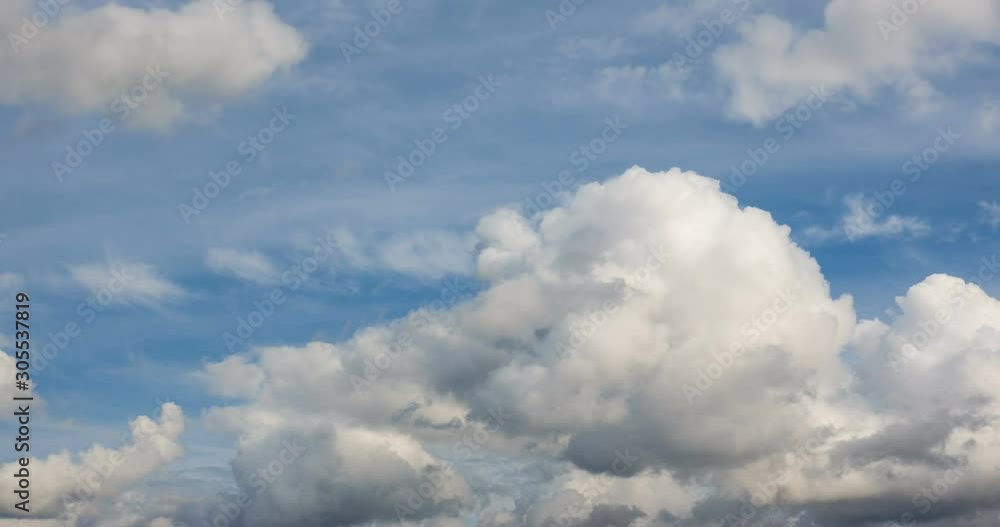 Beautiful blue sky with clouds background. 4K. Loop Beautiful blue sky with clouds background. 4K. Loop