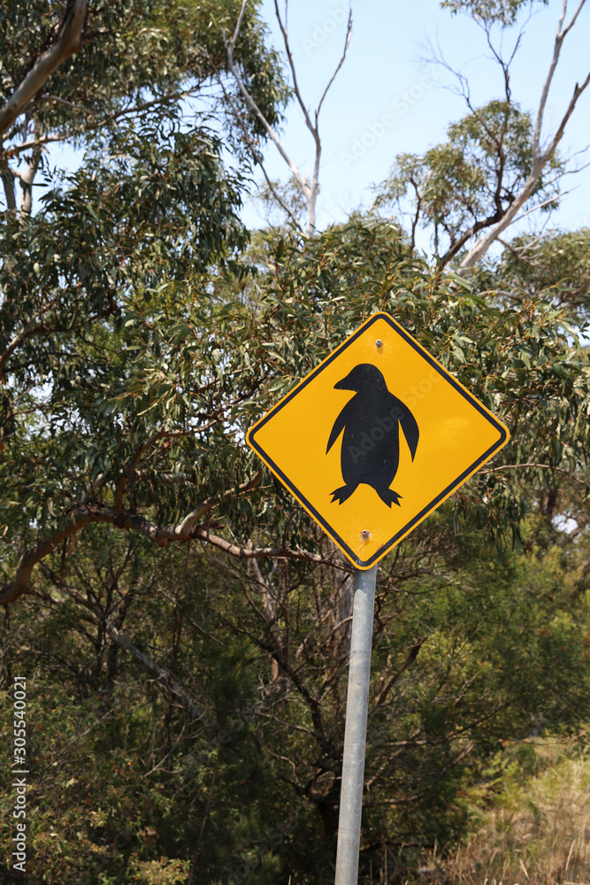 Warnschild in Tasmanien. Australien