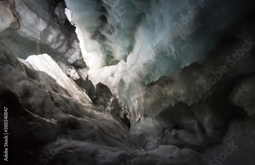 Ice cave in Langjokull Glacier, Reykjavik, iceland