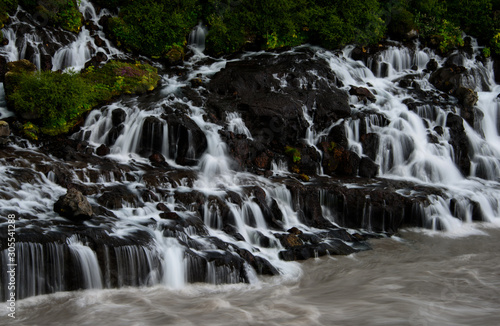 Hraunfossar Waterfall,  Reykjavik, iceland