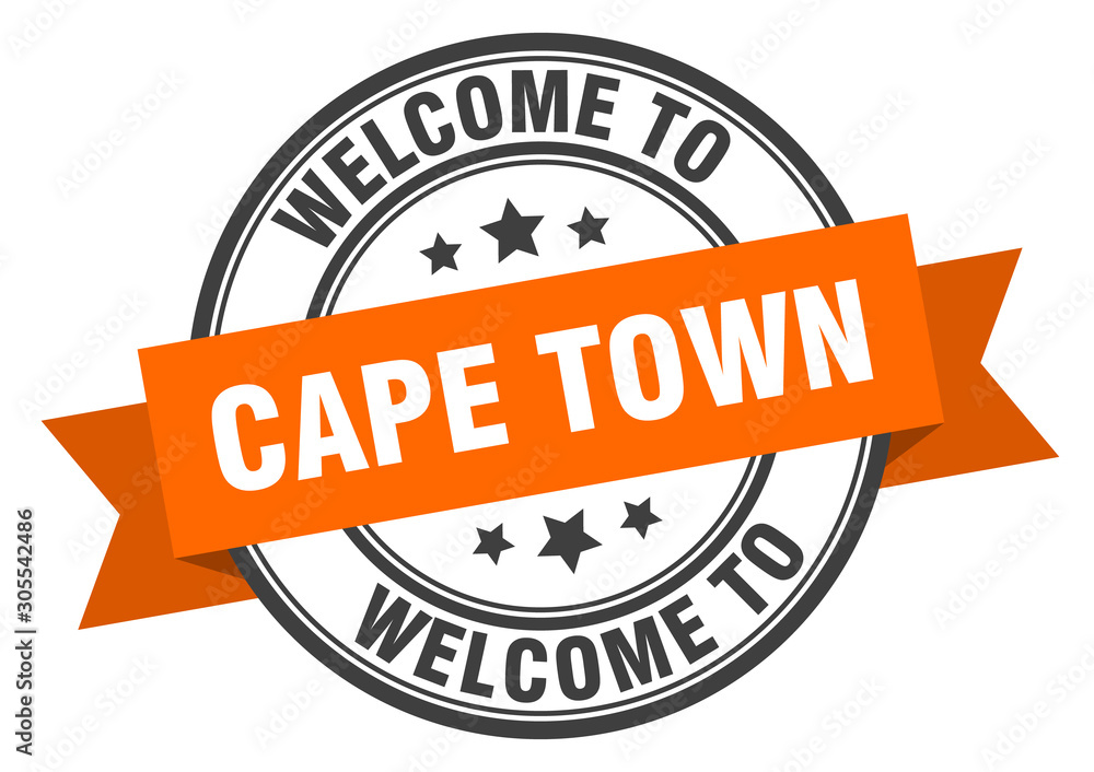 Cape Town stamp. welcome to Cape Town orange sign Cape Town stamp. welcome to Cape Town orange sign