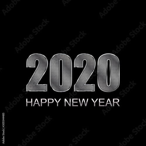 Happy New Year 2020 logo text design. Vector illustration