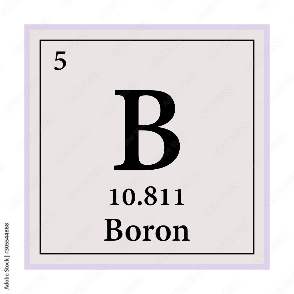 Boron Periodic Table of the Elements Vector illustration eps 10 Stock ...