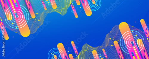 Abstract bright geometric  background. Vector illustration