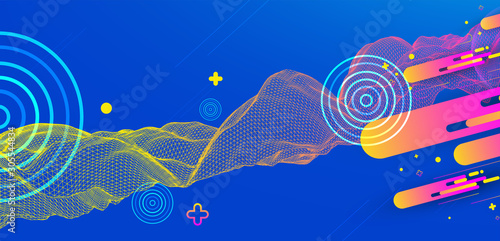 Abstract bright geometric  background. Vector illustration