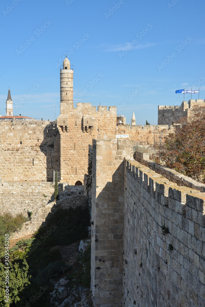 Jerusalem, Tower of David in the Old City.