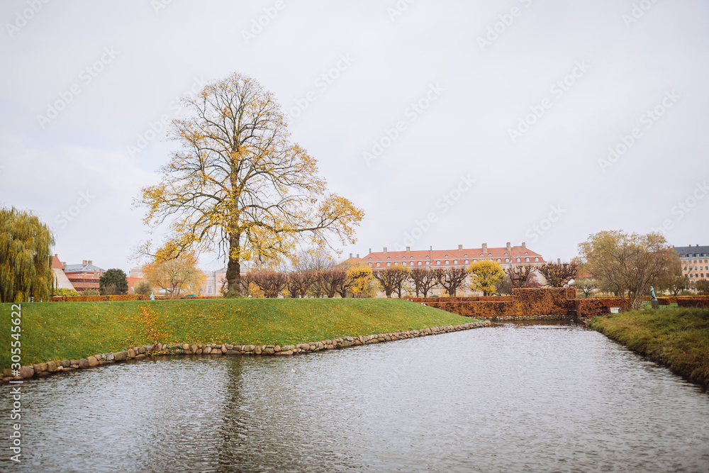 autumn in the Copenhagen park 