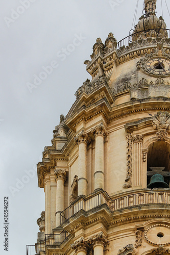 Detail of the Cathedral of San Giorgio in Modica, Sicily, Italy