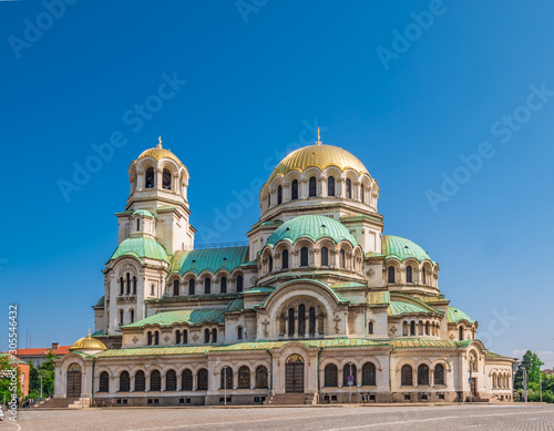 Alexander Nevsky cathedral in Sofia, Bulgaria on a sunny day. © elroce
