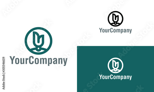 Tulip logo icon design template elements. Simple minimalist template graphic illustration. Creative vector emblem, for icon or design concept.