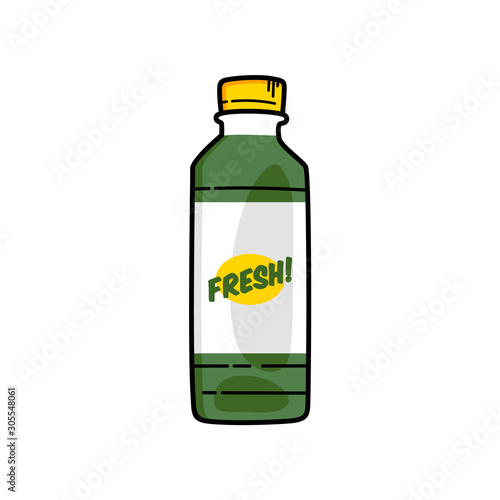 refreshment drink soda juice plastic bottle vector
