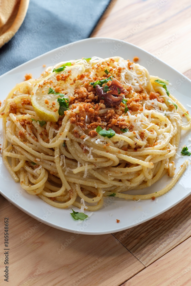 Italian Spaghetti Pasta Mollicata
