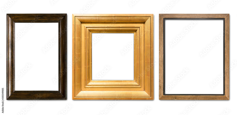 isolated wooden empty picture frame isolated wooden empty picture frame