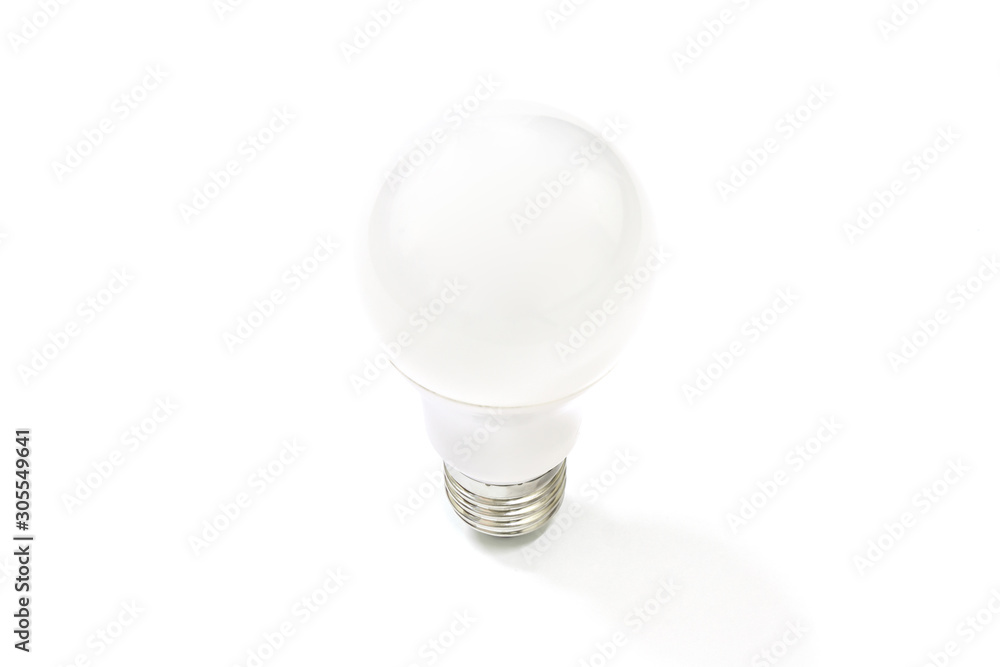 Bright LED bulb on white background, isolated. Bright LED bulb on white background, isolated.