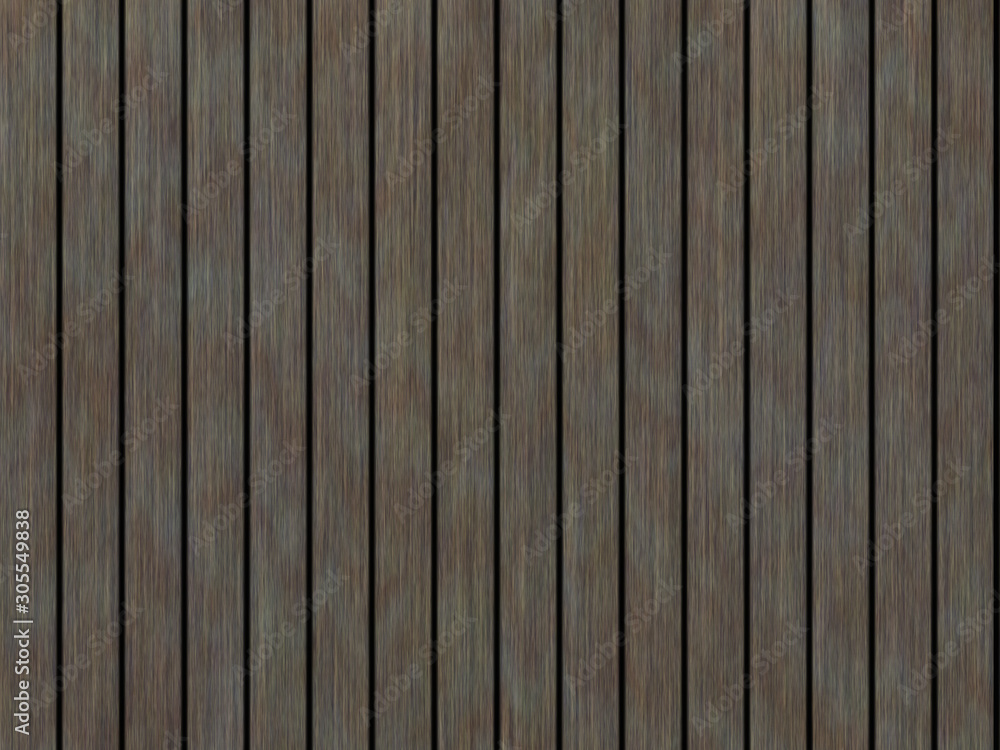 Naklejka premium Wood texture background pattern. Dark hardwood planks surface of wooden board floor wall fence. Abstract timber decorative illustration.