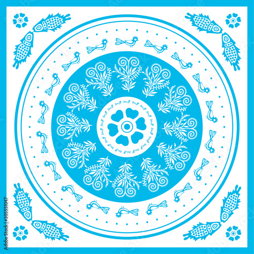 Georgian traditional ornaments. Vector Ornament With Caucasian Motifs. Persian colored carpet.Vector, Illustration.  Rich ornament for fabric design, handmade, interior decoration