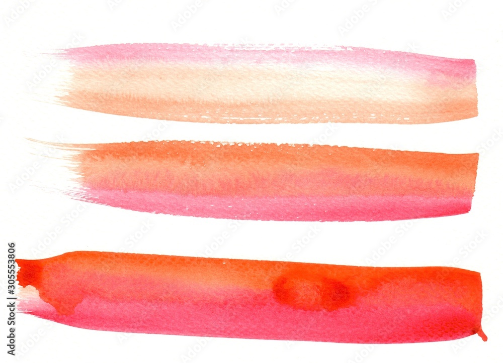 Fototapeta premium Abstract colorful brushstrokes as background with flowing lines drawn by watercolor paints. Great basic of print, badge, party, gift card