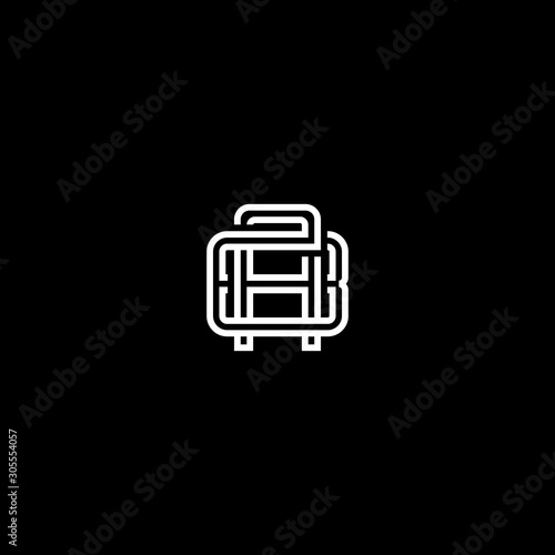 AB Letter Logo Design with Modern Typography - Vector