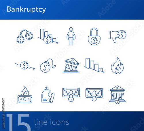 Bankruptcy icons