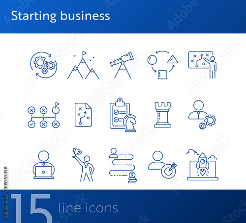 Start-up project icon set