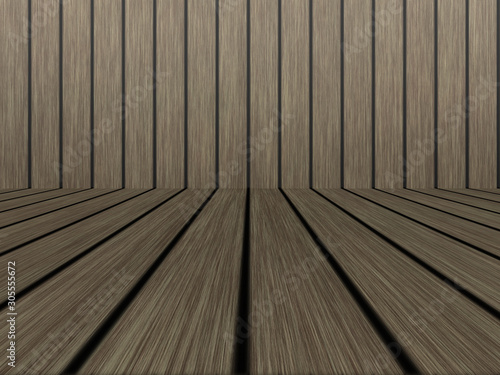 Wood texture background pattern. Dark hardwood planks surface of wooden board floor wall fence. Abstract timber decorative illustration.