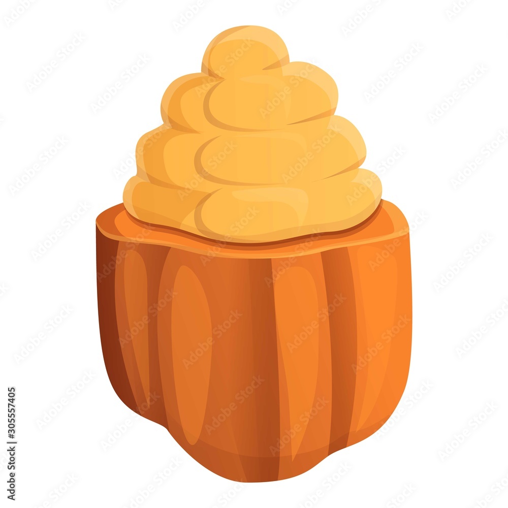 Cutted cocoa icon. Cartoon of cutted cocoa vector icon for web design isolated on white background Cutted cocoa icon. Cartoon of cutted cocoa vector icon for web design isolated on white background