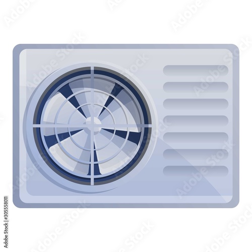 Air conditioner ventilator icon. Cartoon of air conditioner ventilator vector icon for web design isolated on white background