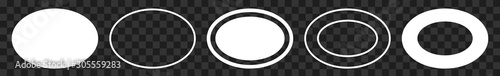 Label Oval White | Logo Sticker | Emblem | Icon | Variations photo