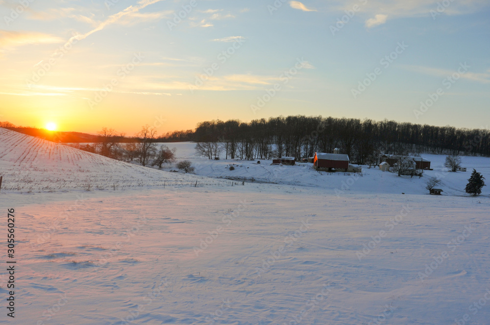 Cold Winter Sunset