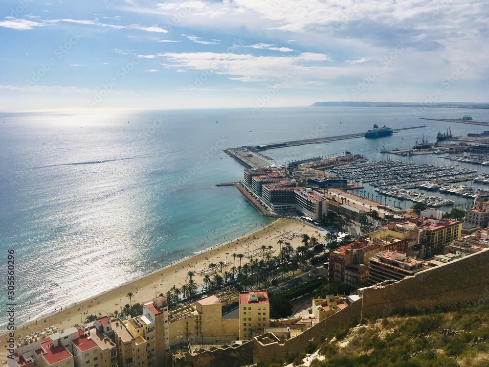 View of Alicante from Castillo de Santa Bárbara
