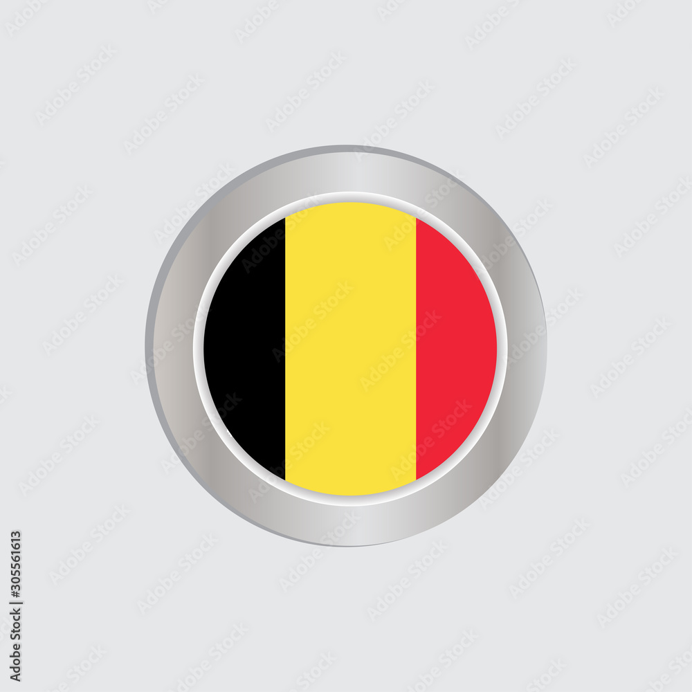 Fototapeta premium The Belgian flag is horizontally isolated in official colors, map pins, like the original