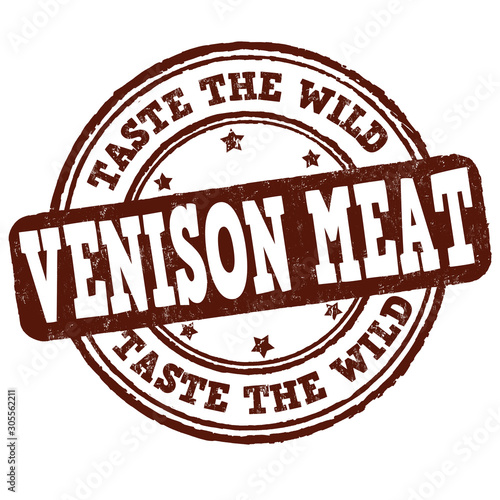 Venison meat grunge rubber stamp