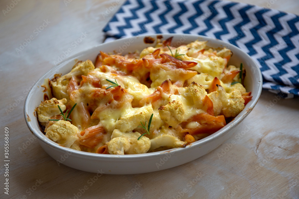 Cheese bakded cauliflower and red lentils spirals Cheese bakded cauliflower and red lentils spirals