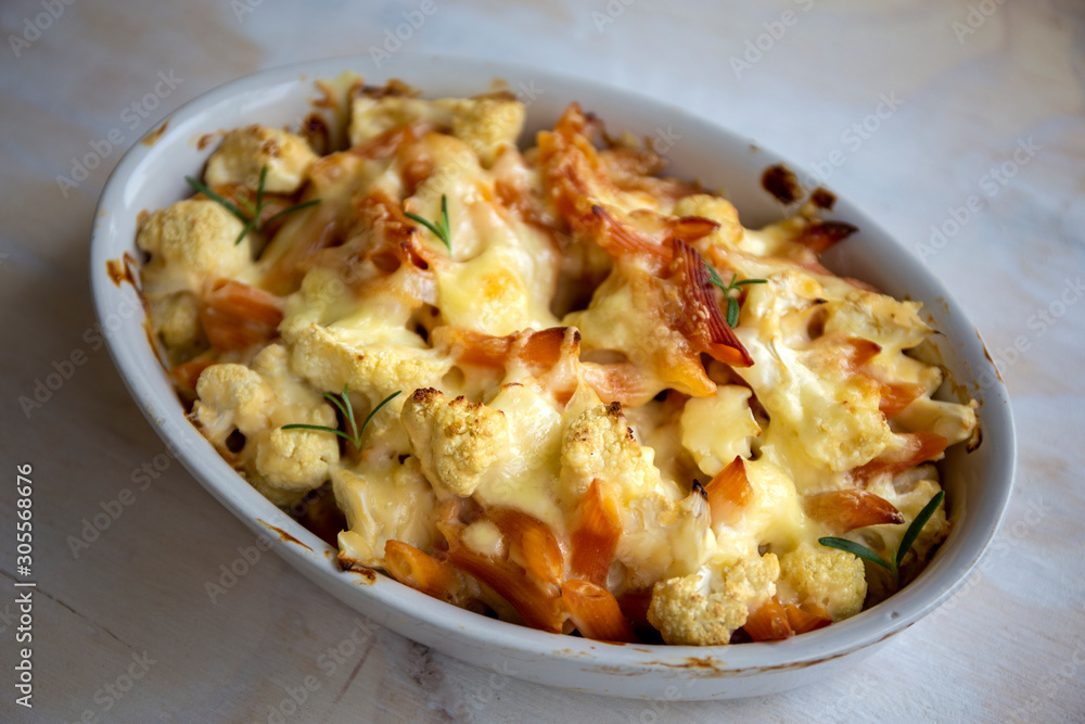 Cheese bakded cauliflower and red lentils spirals Cheese bakded cauliflower and red lentils spirals