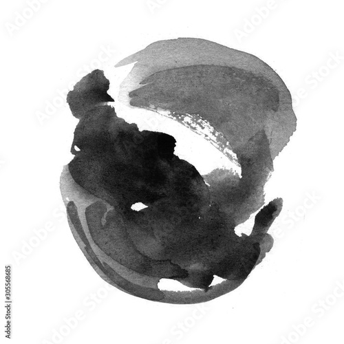 Ink stains. Ink with water. Watercolor stains.