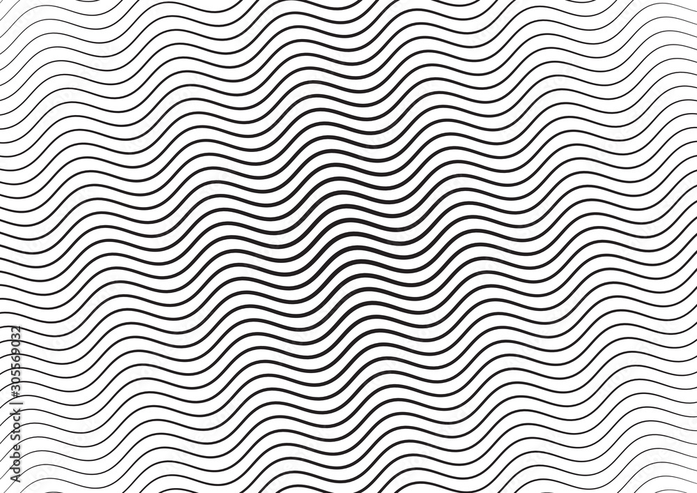 Abstract halftone wave line background. Monochrome pattern with varying line thickness. Vector modern pop art texture for poster, sites, business cards, cover, postcard, design, labels, stickers. Abstract halftone wave line background. Monochrome pattern with varying line thickness. Vector modern pop art texture for poster, sites, business cards, cover, postcard, design, labels, stickers.