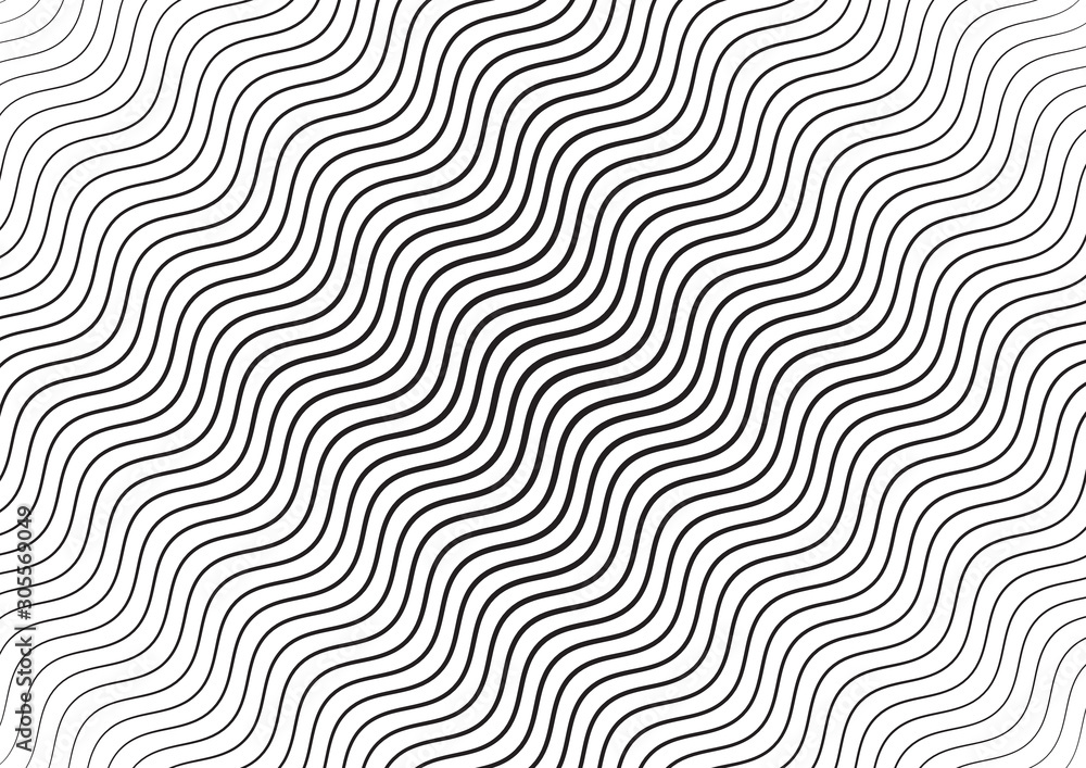 Abstract halftone wave line background. Monochrome pattern with varying line thickness. Vector modern pop art texture for poster, sites, business cards, cover, postcard, design, labels, stickers. Abstract halftone wave line background. Monochrome pattern with varying line thickness. Vector modern pop art texture for poster, sites, business cards, cover, postcard, design, labels, stickers.