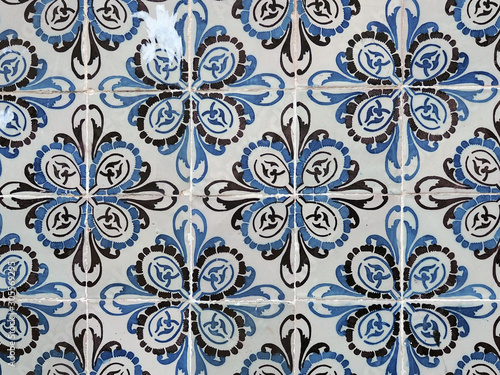 traditional portuguese art, azulejo ceramic tiles in Lisbon