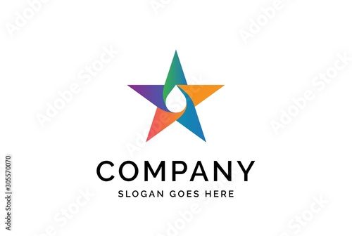 Free Download Modern abstract star flat illustration logo vector template - GFXLoad