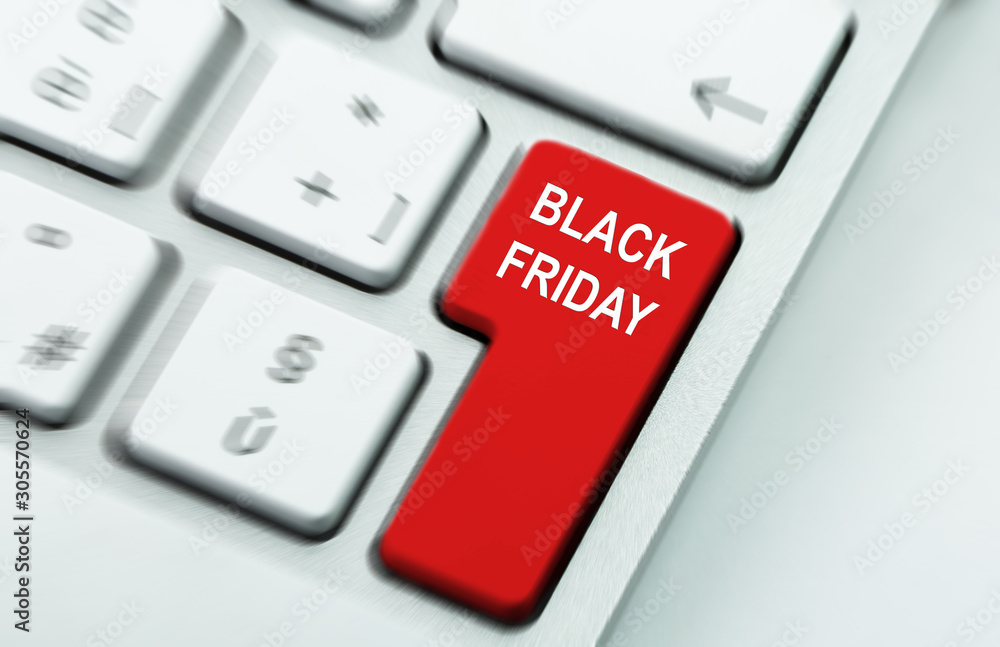 Keyboard with black friday button Keyboard with black friday button