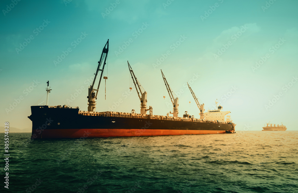 cargo ship in the port cargo ship in the port
