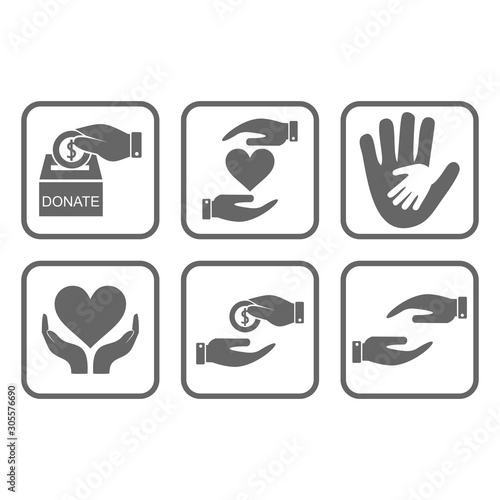 donate and  charity icon vector design symbol