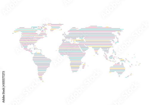 Fototapeta Naklejka Na Ścianę i Meble -  Global network connection. World map point and line composition concept of global business. Vector Illustration
